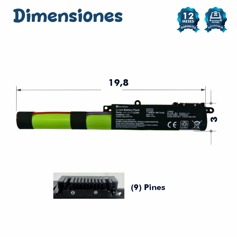 Batería Asus Vivobook X540UA / A540 / R540L X543