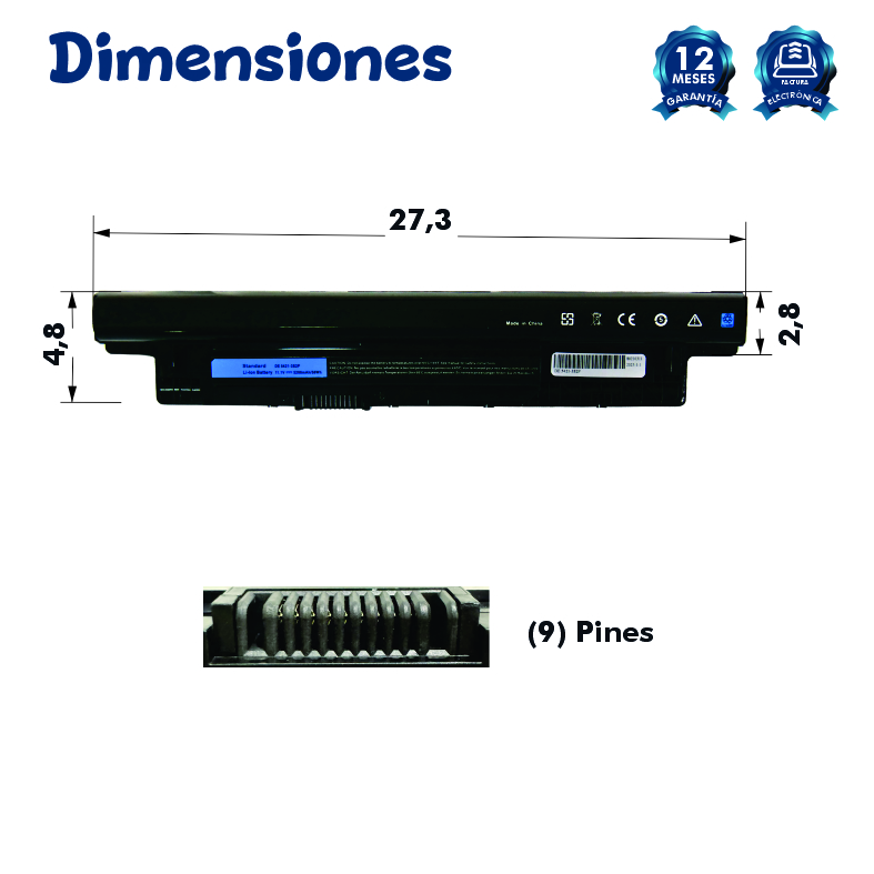 Batería Dell Inspiron 11.1v 3421/ 5421/ 15-3521