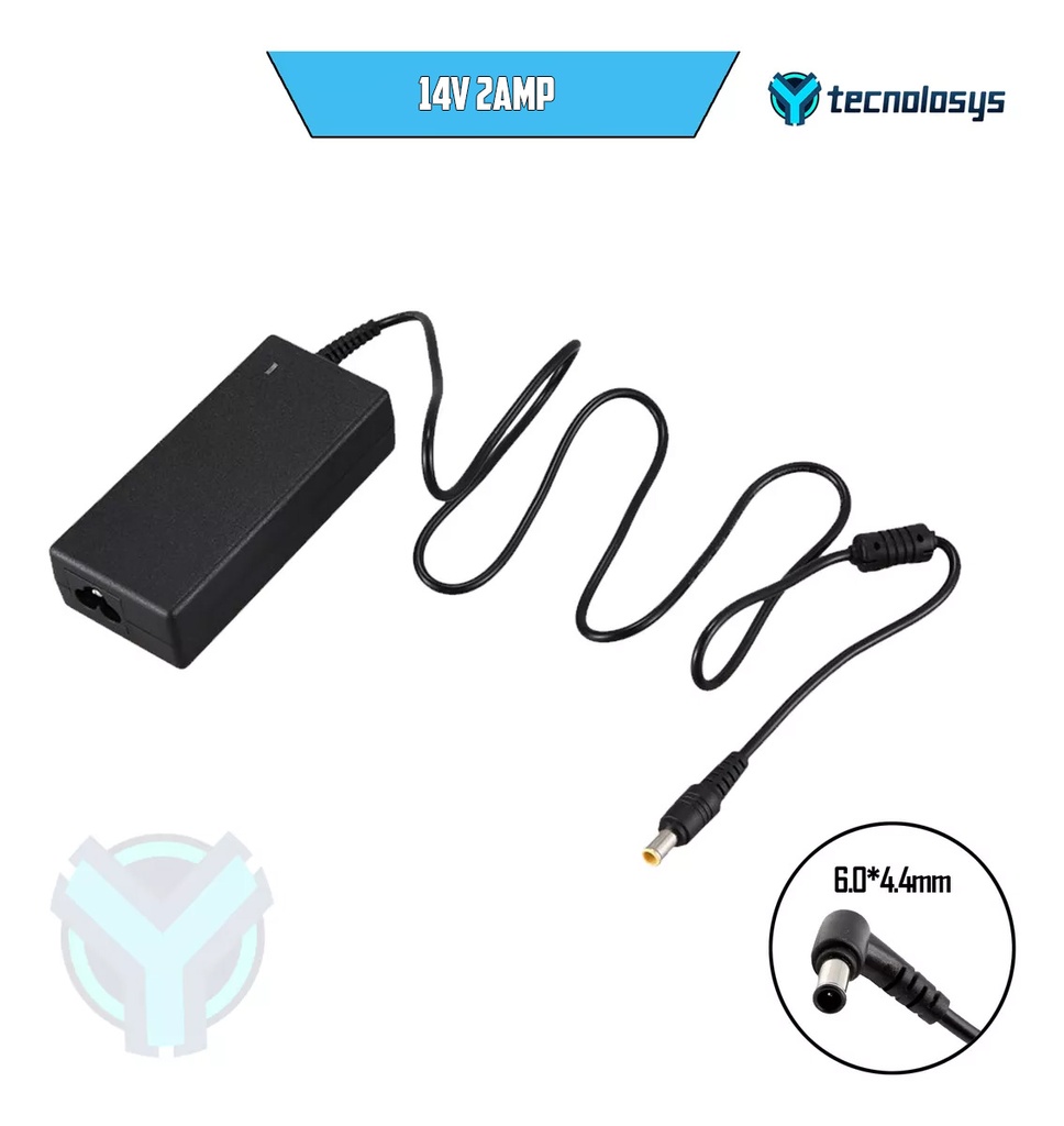 CARGADOR MONITOR LG, SAMSUNG 14V 3 AMP 6.0*4.4 HOMOLOGADO