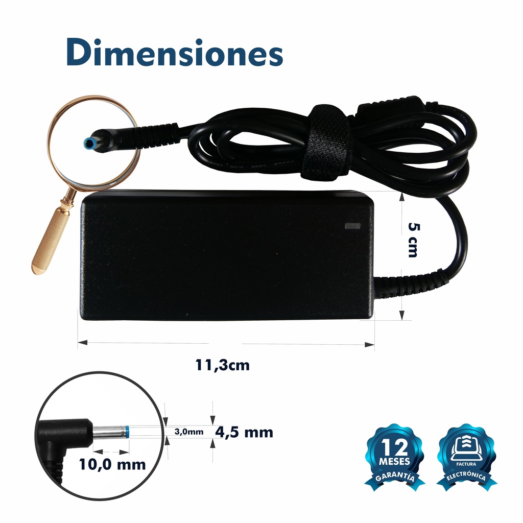 CARGADOR PORTATIL DELL 19.5V 2.31 AMP 4.5*3.0MM HOMOLOGADO