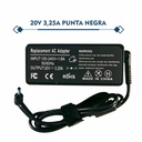 CARGADOR PORTATIL LENOVO IDEAPAD 20V 3.25 AMP 4.0*1.7MM HOMOLOGADO