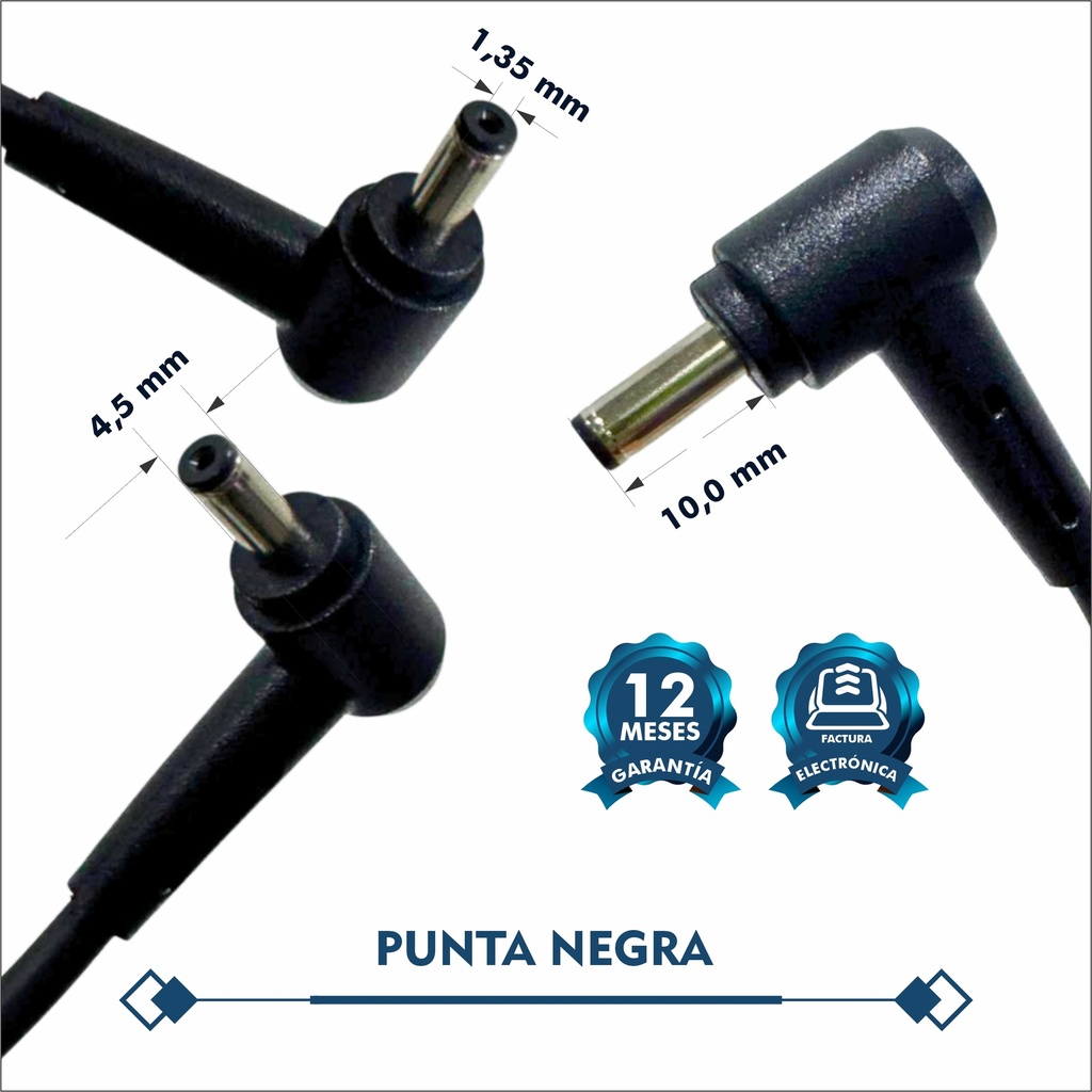 CARGADOR PORTATIL ASUS VIVOBOOK 19V 2.37 AMP 4.0* 1.35 MM ORIGINAL