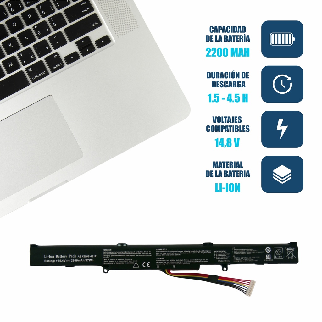 Batería Asus A450J / F450JF / X41-X550E