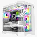 CHASIS ICEBERS CRISTAL EDGE GAMING CASE BLANCO RGB  FAN 7