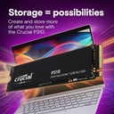 DISCO SSD M.2 PCIe 4.0 NVME 500GB P310 6,600 MB/s CRUCIAL