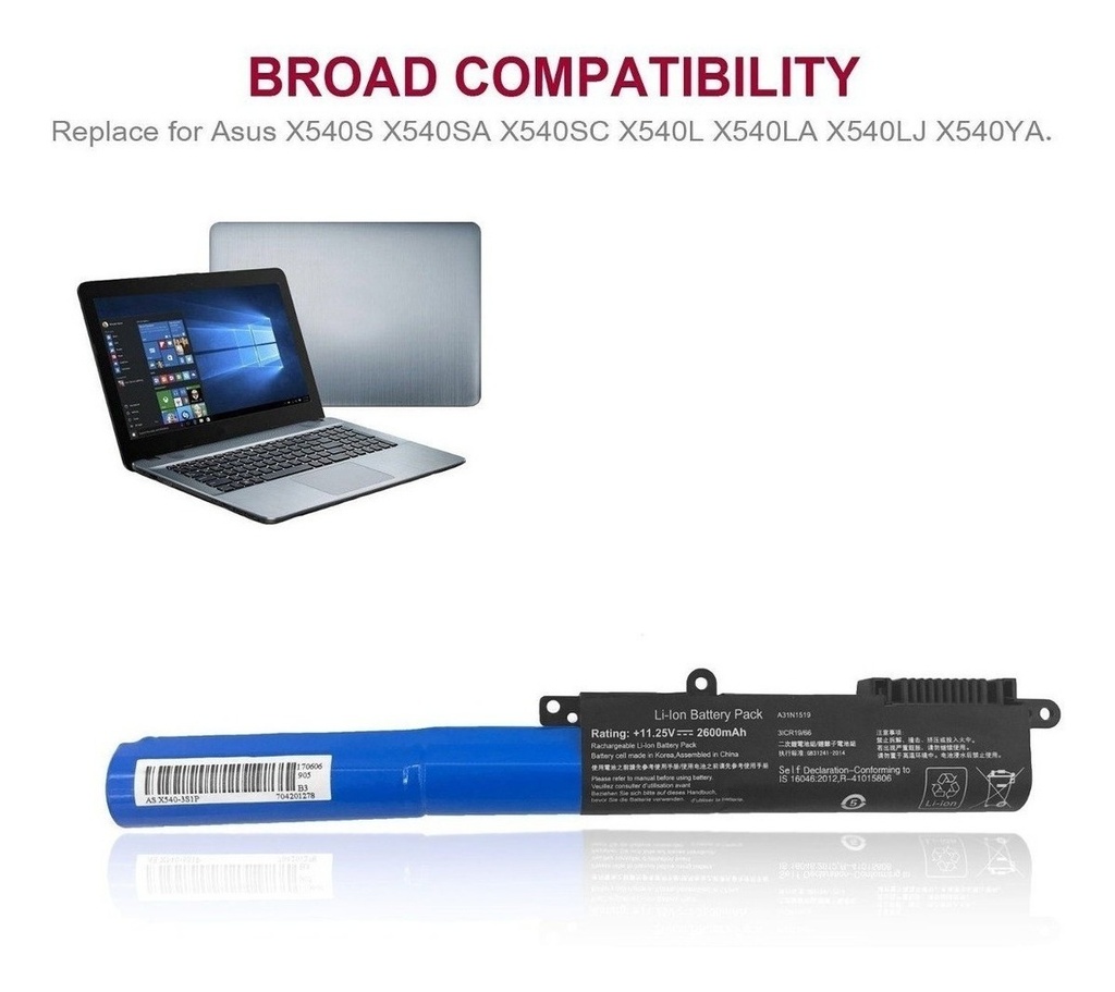 Batería Asus Vivobook X540UA / A540 / R540L X543