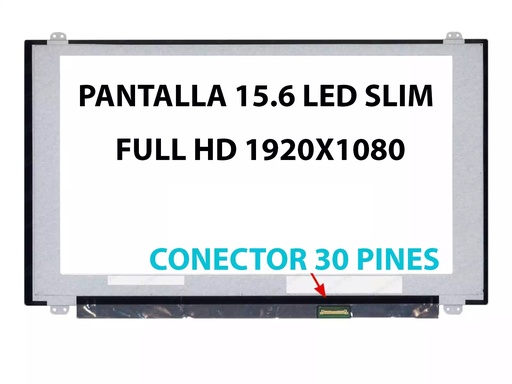 [A01073] PANTALLA PORTATIL LED ULTRA SLIM 15.6 PUL 30 PINES FULL HD CON SOPORTES