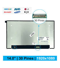 [A01075] PANTALLA PORTATIL LED ULTRA SLIM 14.0 PUL 30 PINES NANO EDGE FULL HD SIN CIRCUITO SIN SOPORTES