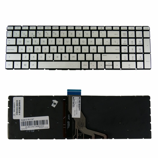 [A05571] Teclado Portátil HP 15-BS 15-CW 15-BK 15-DA 15-BW 15-DY 15-CD 15-DB 15-BR 15-CB 15-BP 17-BS 17-AK 17-CA 15-CX PLATEADO RETRO