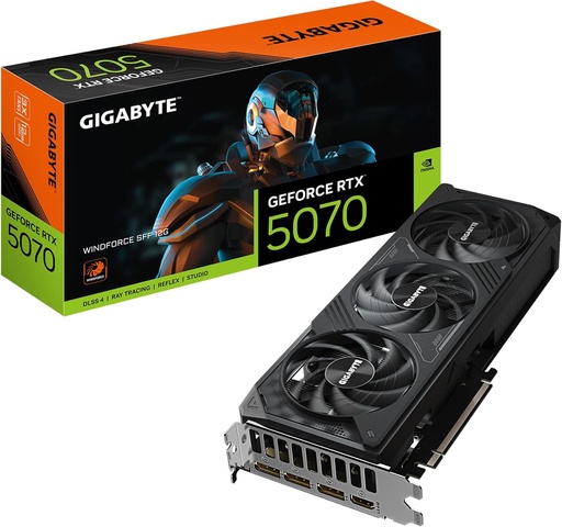 [G9988] TARJETA VIDEO GIGABYTE RTX 5070 WINDFORCE SFF 12G 256 bits GDDR7 3 FAN