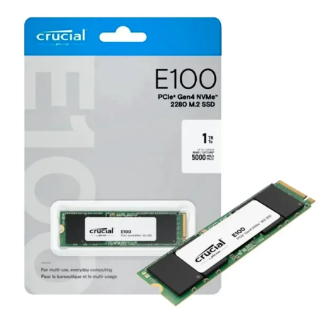 [AE105] SSD M.2 NVME 1TB Crucial E100 5000MB/S Pcie 4.0 Gen 4