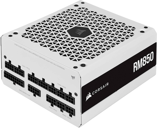 [COR63] FUENTE CORSAIR RM850, 850 vatios, certificado 80 Plus Gold Serie RM (2021), blanco,, modular  (OPEN BOX)