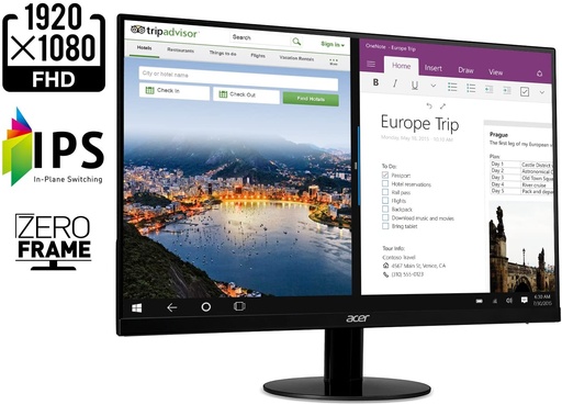 [A98781] Acer SB220Q bi - Monitor de 21.5 pulgadas Full HD (1920 x 1080), monitor IPS Ultra delgado, diseño Zero Frame sin marco