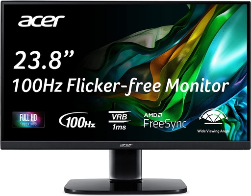 [K84221] MONITOR GAMER KC242Y Hbi 23.8" 1MS 100Hz ACER SIN MARCO