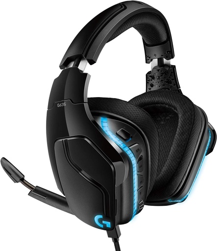 [G635] Audífonos gamer Logitech G Series G635 negro con luz rgb LED