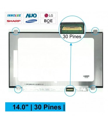 [B00203] PANTALLA PORTATIL LED ULTRA SLIM 14.0 PUL 30 PINES NANO EDGE FULL HD CON SOPORTES