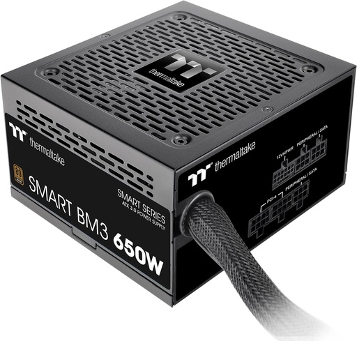 [FTK650] Thermaltake Smart BX3 650W 80Plus Bronze ATX 3.0 y PCIE 5.0 Ready Fuente de alimentación semimodular