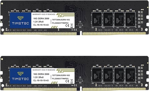 [A22841] KIT RAM PC DDR4 32GB (2X16GB) 2666MHZ TIMETEC
